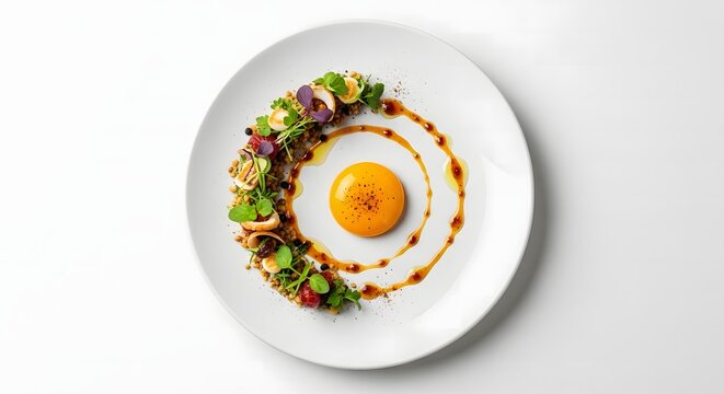 Asian Style Breakfast with Eggs, Spices and Traditional Elements. 2
