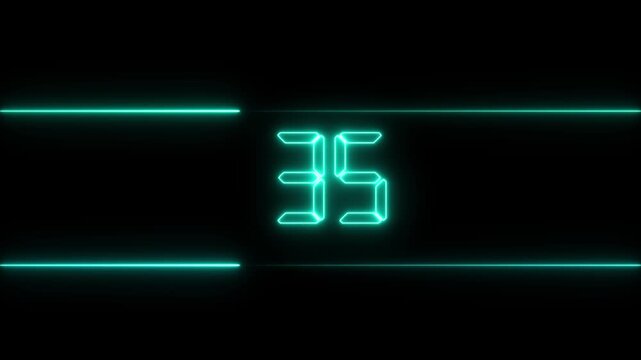 40 to 0 second countdown digital clock timer icon, Digital Countdown Clock &ndash; 40 Seconds 30 second, countdown, advertisement, alarm, animation, icon