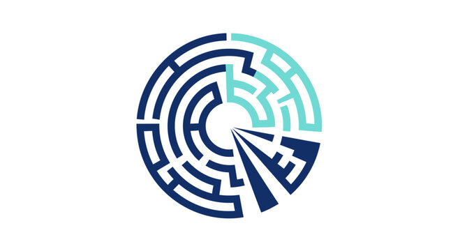 Abstract Maze Design Displaying Solution Pathways and Strategic Navigation Possibilities