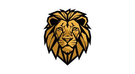 A striking and regal golden lion head logo with a stylized, geometric design on a white background, representing strength and majesty. © Hari
