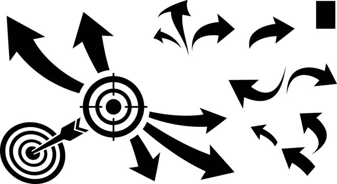 circular motion arrows direction flow flat design vector illustration