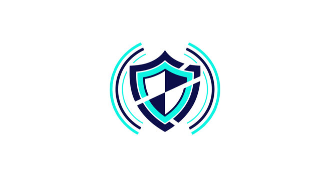 Abstract Shield Icon Protecting Data And Information In Digital World Of Cyber Security