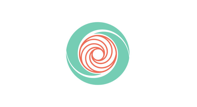 Abstract Spiraling Circle Design In Serene Pastel Colors, A Modern Artistic Creation