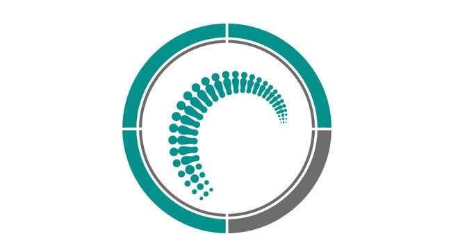 Abstract Spiraling Design Within A Circular Frame Promoting Geometric Structures