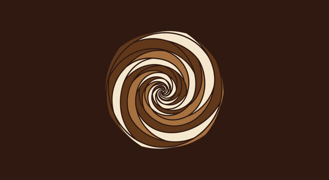 Abstract Swirl Pattern in Brown Tones, Creating a Compelling Visual Effect