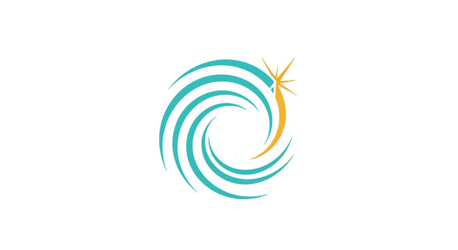 Abstract Swirling Design Representing Energy Flow, Innovation, and Growth Symbolism