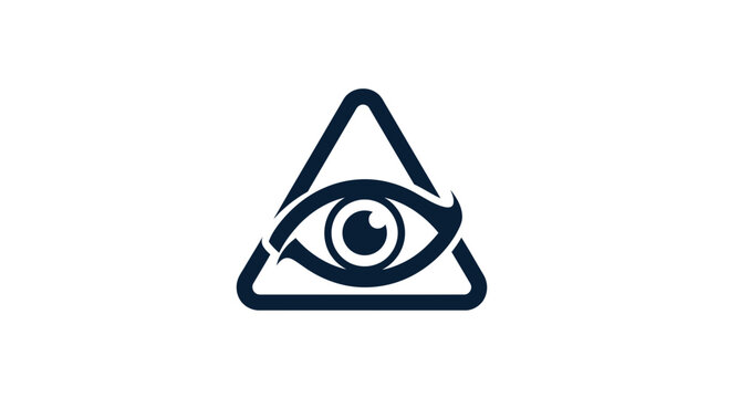 All Seeing Eye Inside a Triangle Symbolizing Vigilance And Awareness Concept