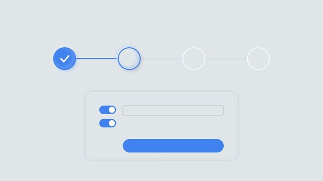 Animated Step Progress Indicator with Form Elements