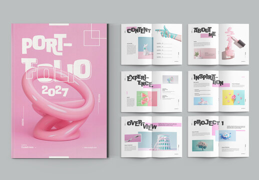 Minimal Editorial Portfolio Booklet Brochure Template