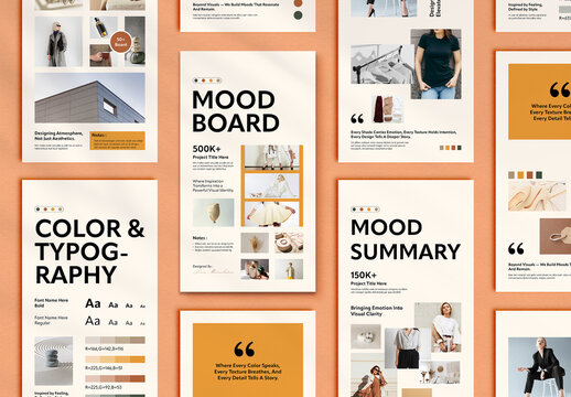Mood Board Story Social Media Post Template Layout