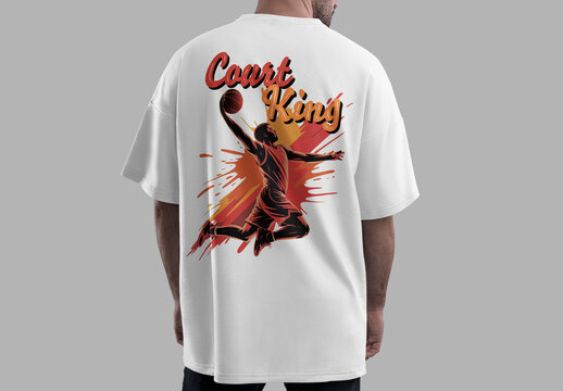 Urban Basketball Graphic Tshirt Design Template