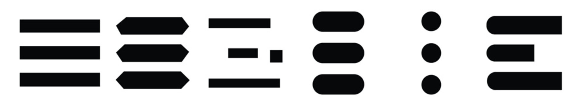 Text align vector icon button. Paragraph alignment symbol. Align icon vector illustration on white background.	
