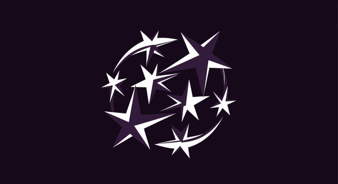 Celestial Composition: An Artistic Arrangement of Cosmic Stars and Dynamic Lines