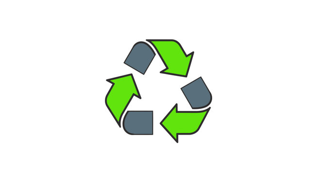 Circular Ecology Symbol Detailing Environmentally Sound Practices on a White Backdrop