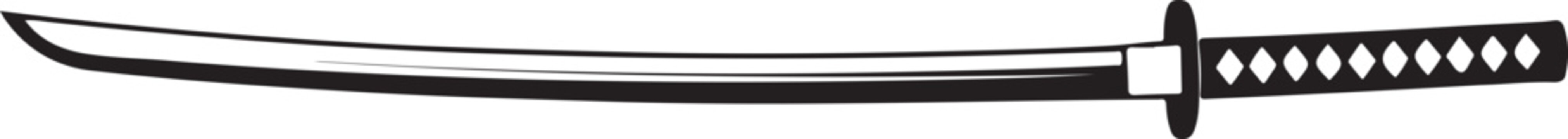 Traditional japanese katana sword with diamond handle