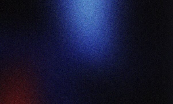 Moody dark grainy background with blue spotlight and red glow effect.