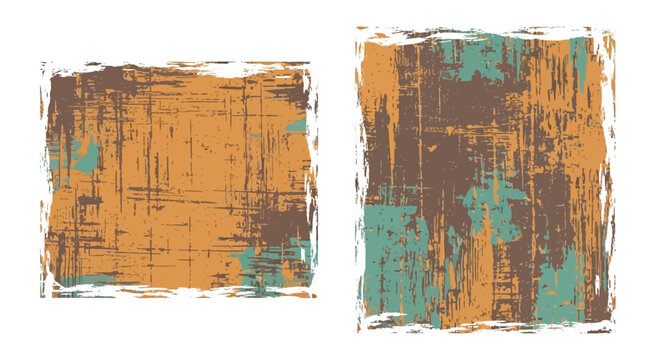 Rusty Metallic Surfaces With Green Corrosion.