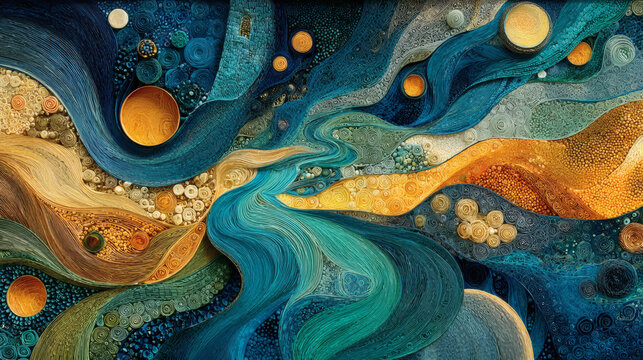 Abstract flowing landscape