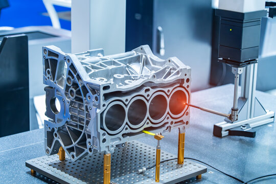 inspection dimension aluminum automotive parts by CMM