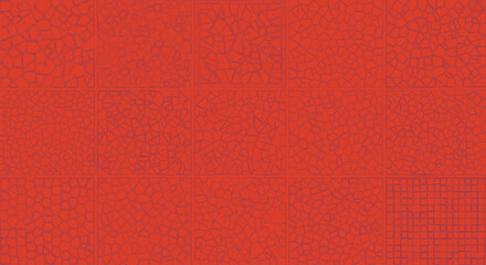 Fototapeta premium Red halftone texture creates a bold and vibrant background with a classic retro printing aesthetic.