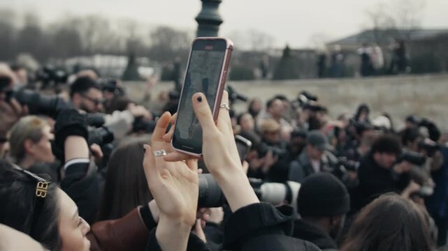 Photographers and paparazzi shooting celebrity event