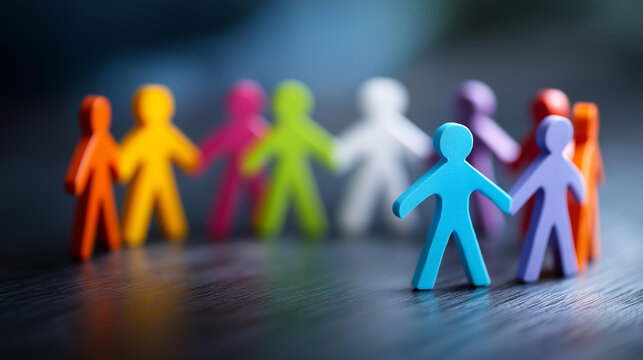 Multiracial diverse communities concept representing unity, inclusion, and shared humanity in a colorful visual. Multiracial diversity, community unity, inclusion concept, shared
