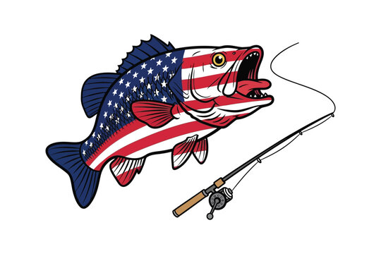 American Flag Fishing Images  Browse 4,378 Stock Photos, Vectors, and  Video | Adobe Stock
