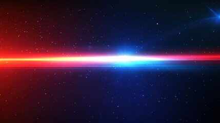 Obraz premium Abstract space background with glowing red and blue light streaks