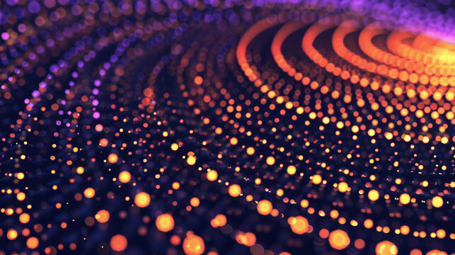 Abstract colorful dots pattern with vibrant wave effect