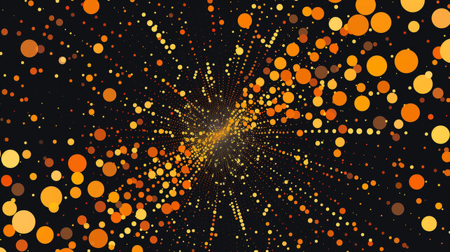 Abstract colorful dots pattern with vibrant wave effect