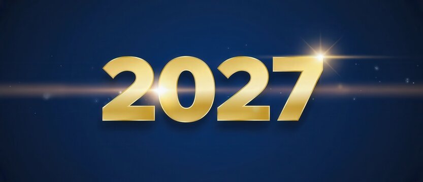 Elegant Gold 2027 New Year Background Design