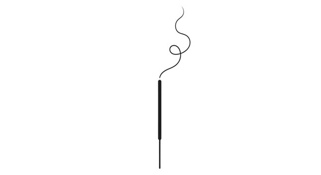 Cigarette with smoke rising slowly.