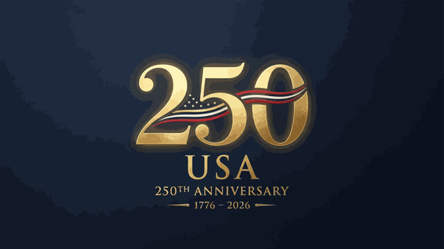 Usa 250th anniversary celebration a golden emblem of american history
