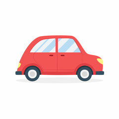 Fototapeta premium Red Cartoon Car
