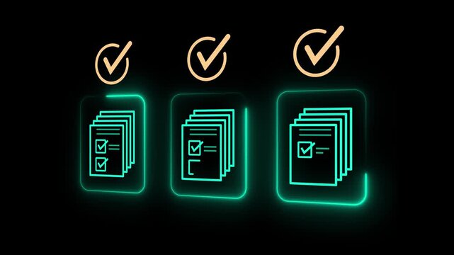 Legal document approval process idea on the transparent background. Automated workflow management solution. Online document review. Animation video. 