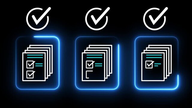 Legal document approval process idea on the transparent background. Automated workflow management solution. Online document review. Animation video. 