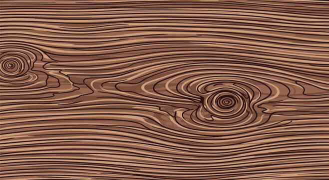 Dark brown wood grain texture showing natural patterns with knots and rings in a horizontal orientation for rustic design.