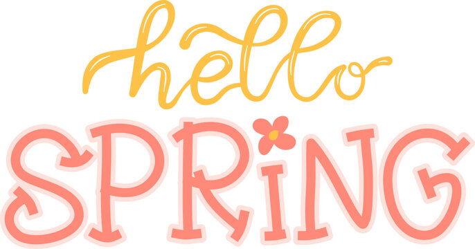 Hello Spring Text Graphic