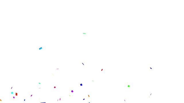 Colorful confetti blast animation transparent background 4k. Colorful Isolated Confetti party popper Explosion. confetti Blast Realistic On Transparent Background. Green Screen Alpha Matte Channel..
