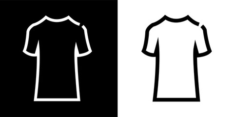 Naklejka premium Shirt icons editable flat black and white icons pack. Vector EPS10