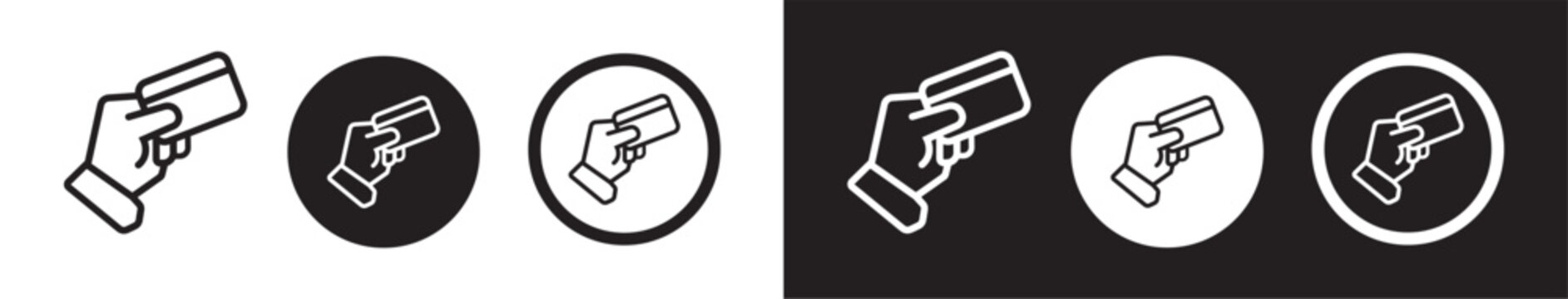 credit card icon on white background