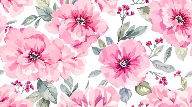 Artistic botanical arrangement forming decorative border