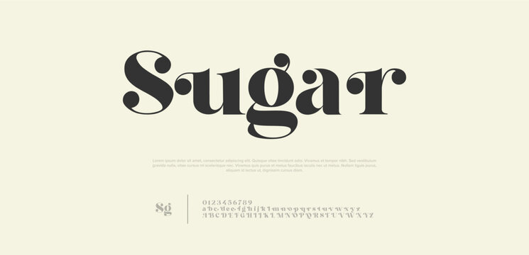 Sugar, Luxury classic lettering serif fonts decorative for logo wedding vintage retro concept.