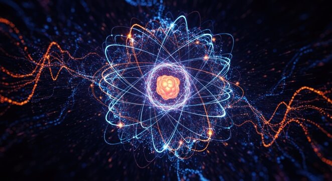 Energetic atomic model with orbiting electrons