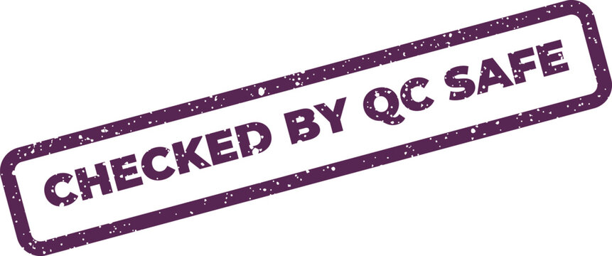Distressed quality control stamp marking an item as safe, suitable for product assurance and verification