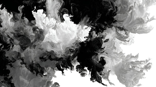 Image material with fluid patterns like clouds, smoke, or smudged paint or ink. Background/Texture 16:9 8K UHD size (7680 x 4320) Transparent PNG/JPEG White Background Black/Black/Black 
