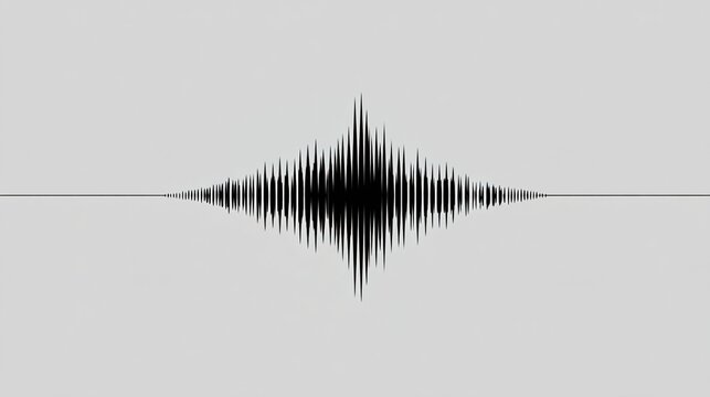 modulation. A minimalist graphic of a jagged sound wave becoming a smooth line. product launch decks, UI/UX mockups, designed for data visualization dashboards and holographic UIs.