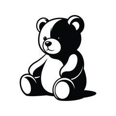 Fototapeta premium teddy bear vector with white background.