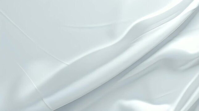 Close up of white satin fabric.