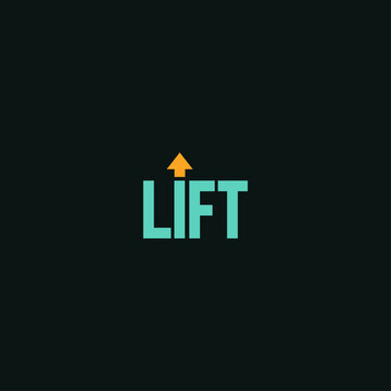 Professional LIFT logo, Modern Upward Arrow Growth Branding. Lift Arrow Logo Idea. 